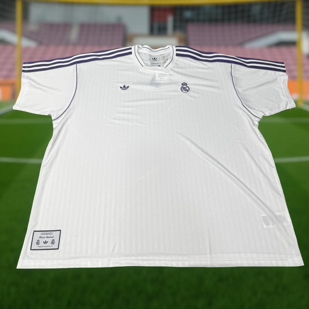 Adidas Real Madrid Jersey Mens 2XL White Purple BNWT Soccer Authentic Heat